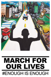 "Art for Our Lives" Protest Poster -- "Hands Up"