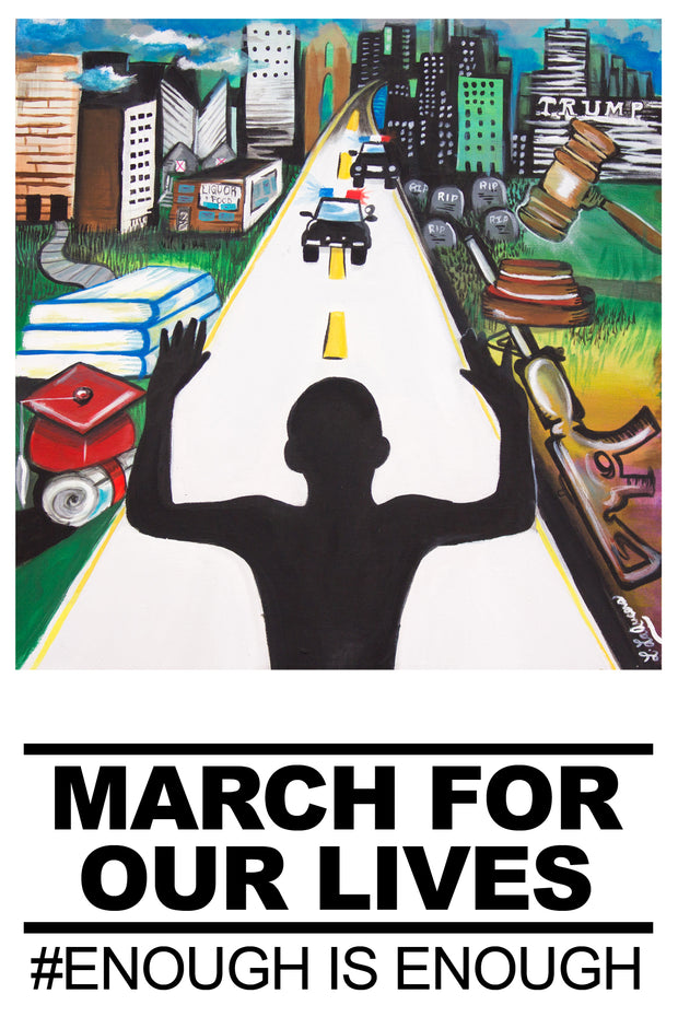 "Art for Our Lives" Protest Poster -- "Hands Up" (15,000 Posters)
